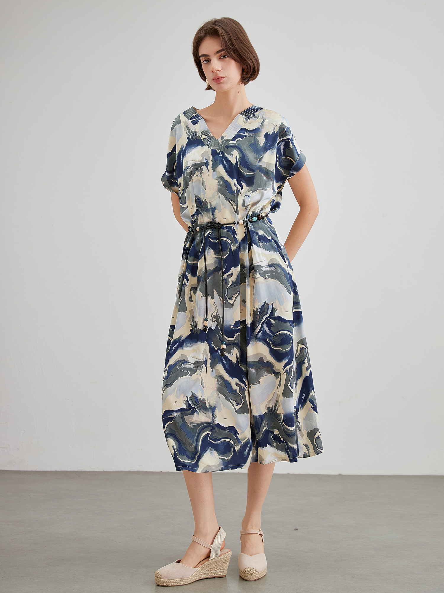 mi-tu 印花連身裙