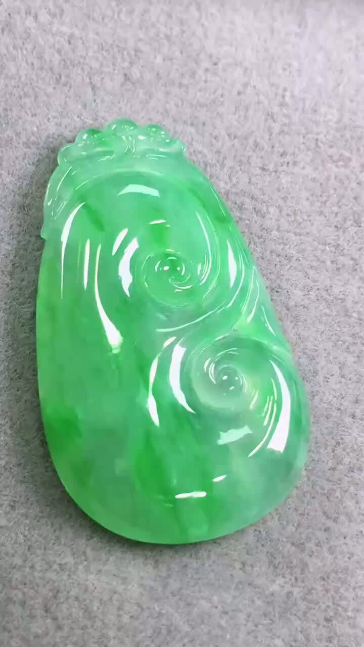 翡翠如意,天然翡翠A玉, 緬甸玉, Jade, Jadeite
