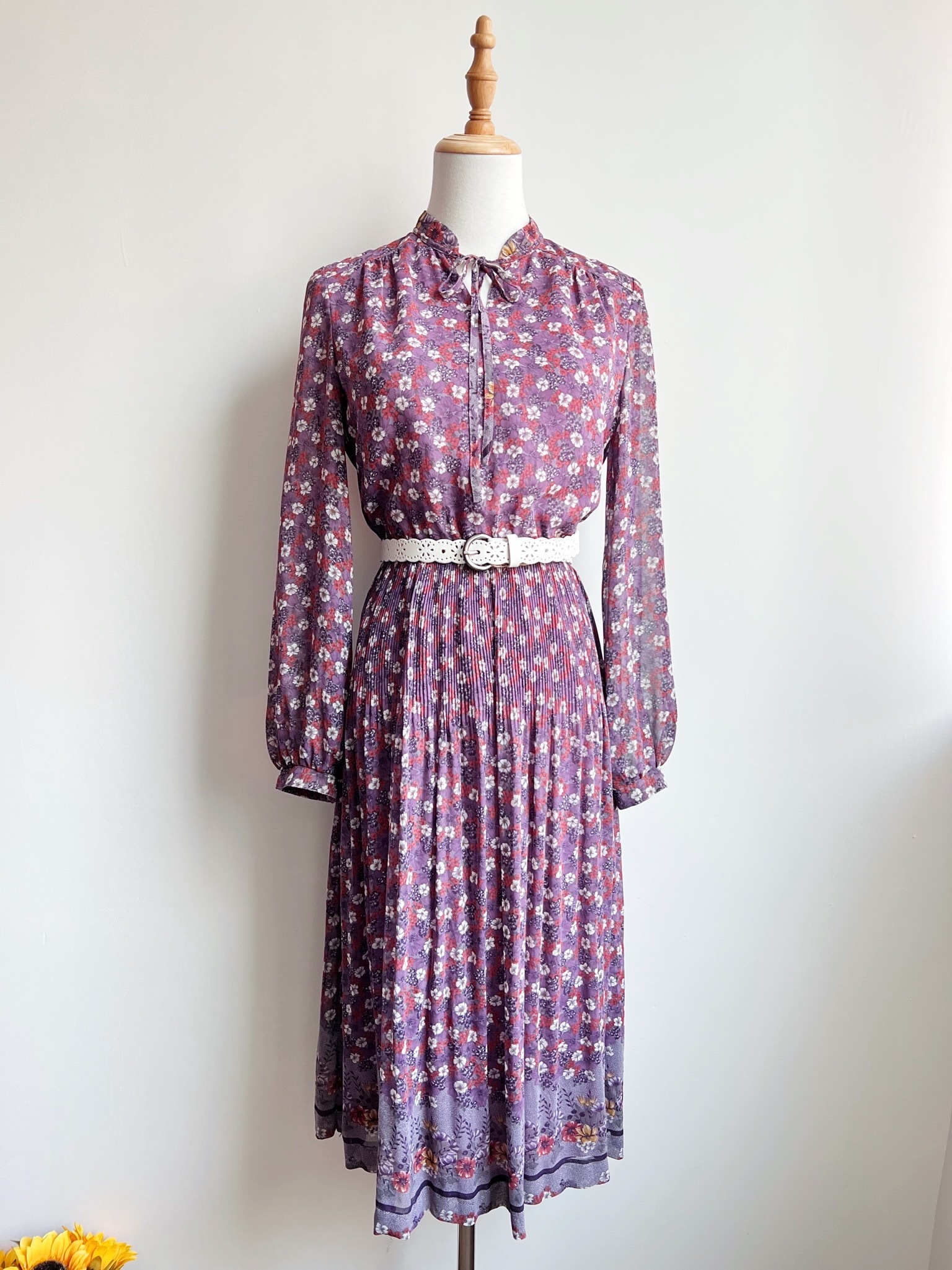 Purple Dream Flower Language Vintage Dress