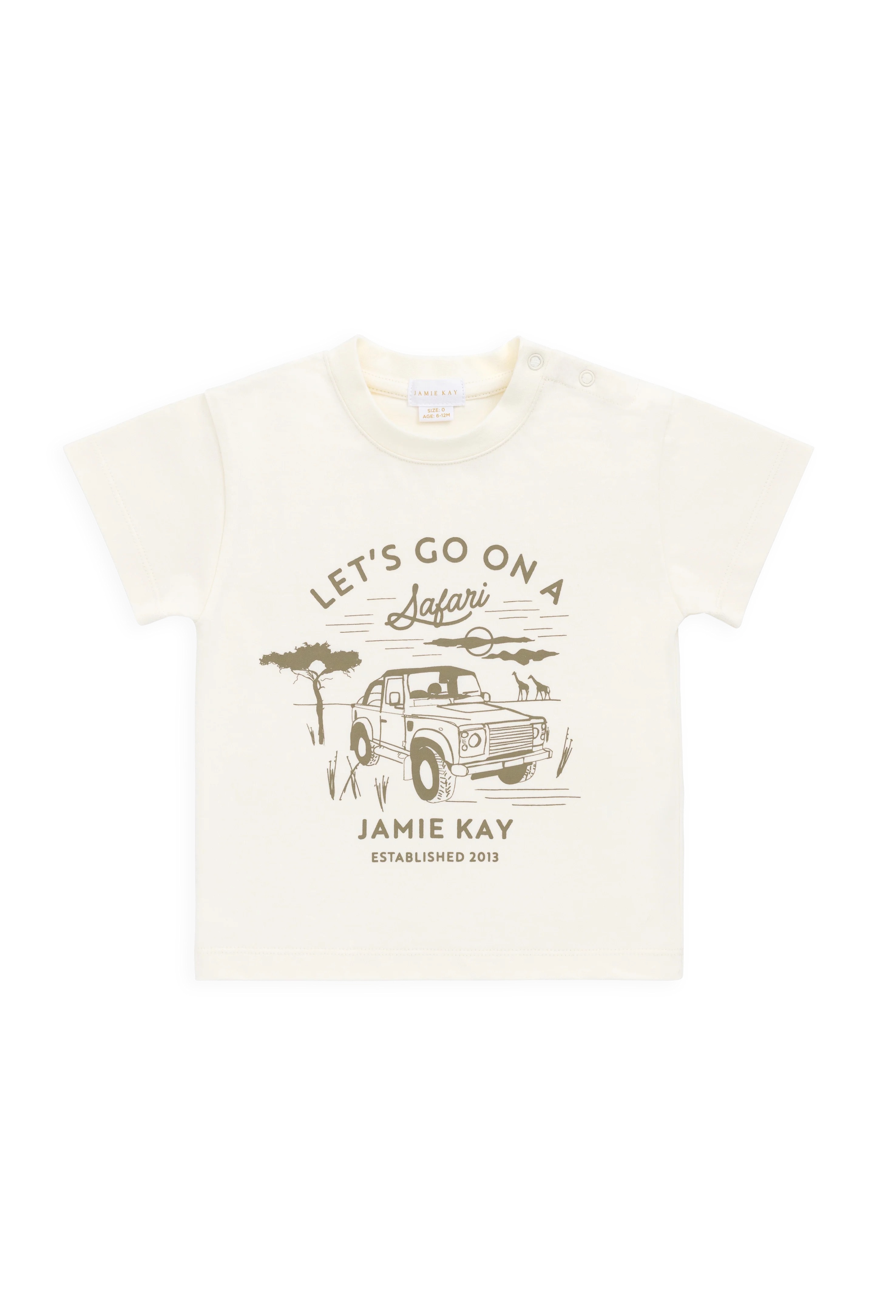 【預購】JAMIE KAY -Organic Cotton Bjorn Tee（Parchment Safari Truck)