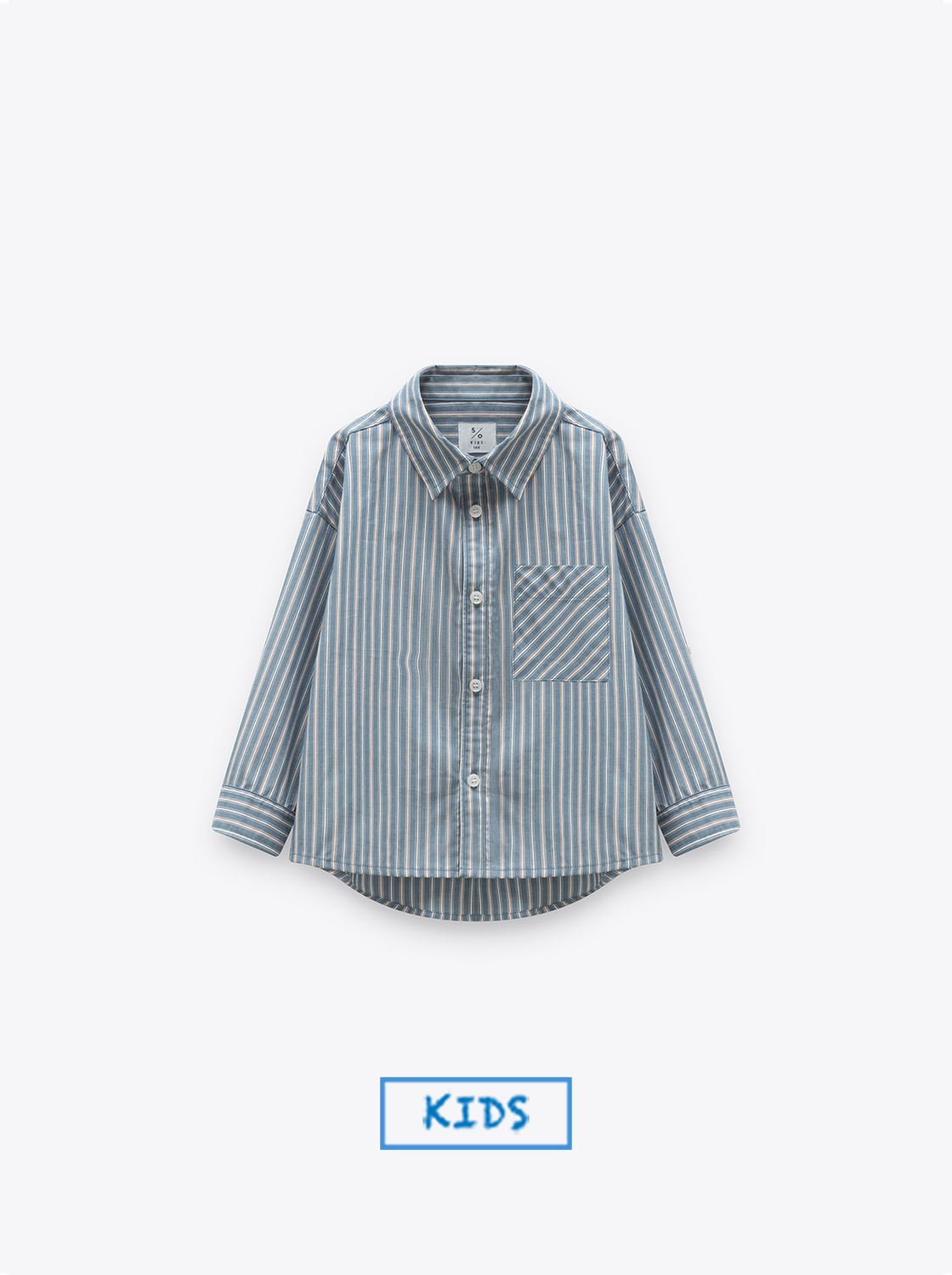 彩色條紋超寬襯衫【童裝】【親子款】