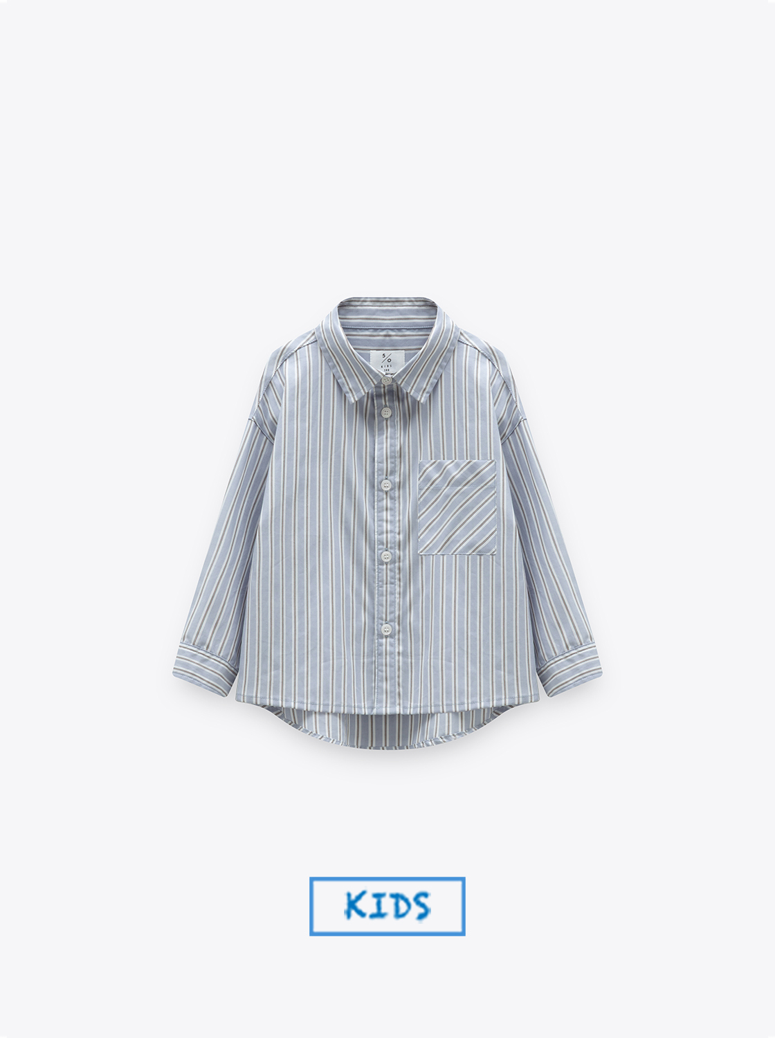 彩色條紋超寬襯衫【童裝】【親子款】