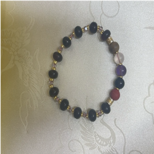 0414gz14-GZday1-撫順琥珀4月-撫順五行龍滴血DIY手串8m（A14）