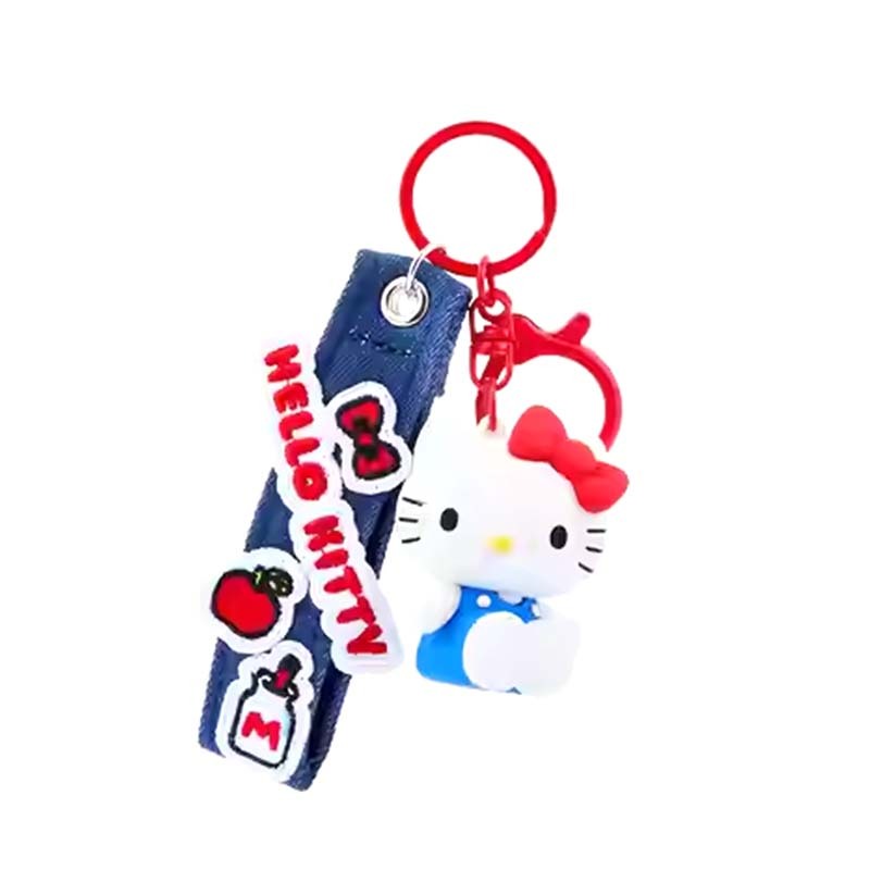 三麗鷗家族牛仔布系列手繩扣 HELLO KITTY 掛飾 吊飾 YSK03381 [台灣現貨]