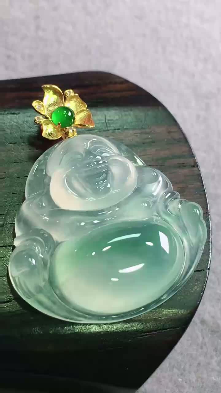 328314 翡翠佛公吊墜