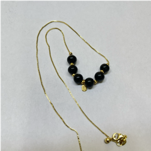 0414gz23-GZday1-撫順琥珀4月-撫順翳珀微笑鏈8m24k包金（A23）