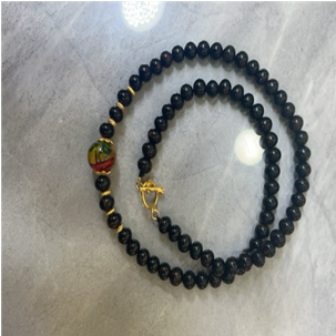 0414gz27-GZday1-撫順琥珀4月-撫順翳珀內繪diy項鏈（A27）