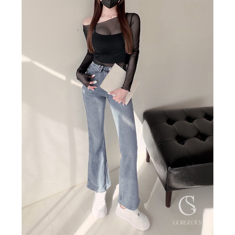 G9804 「You′ r Summer 彈力喇叭牛仔褲」