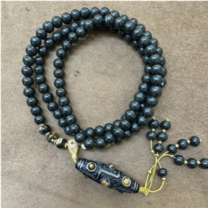 0414gz30-GZday1-撫順琥珀4月-撫順翳珀天珠Diy項鏈（A30）