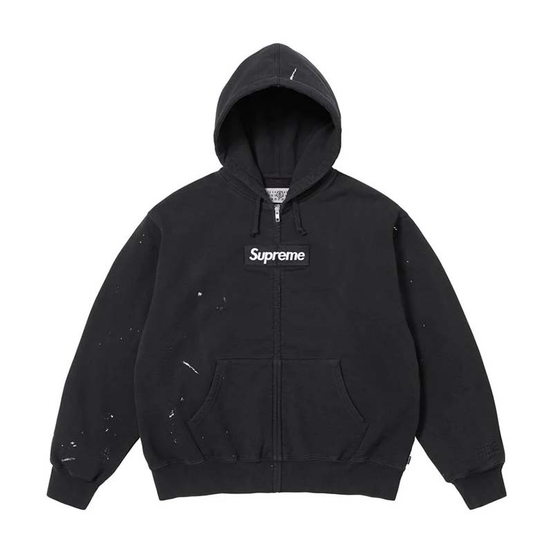Supreme X MM6 Maison Margiela Box Logo Zip Up Hooded 聯名 拉鍊 連帽外套 黑色 SS26SW32-BK [台灣現貨]