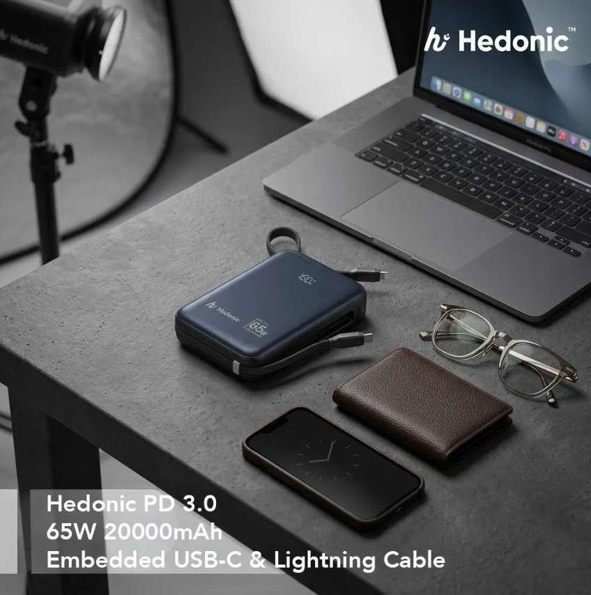 Hedonic CCC 認證(二維碼) PD 3.0 65W Lightning & USB-C 20,000mAh, 81081 C11