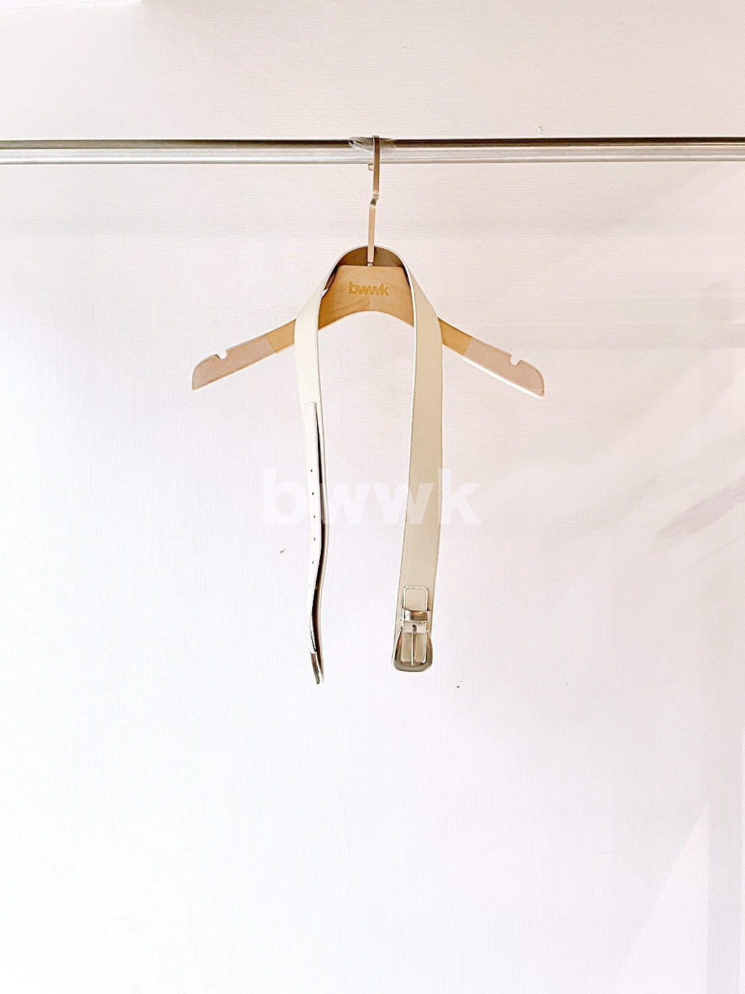 寬窄雙層感腰帶-象牙白