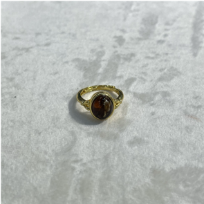 0414gz45-GZday1-撫順琥珀4月-撫順精工戒指（A45）