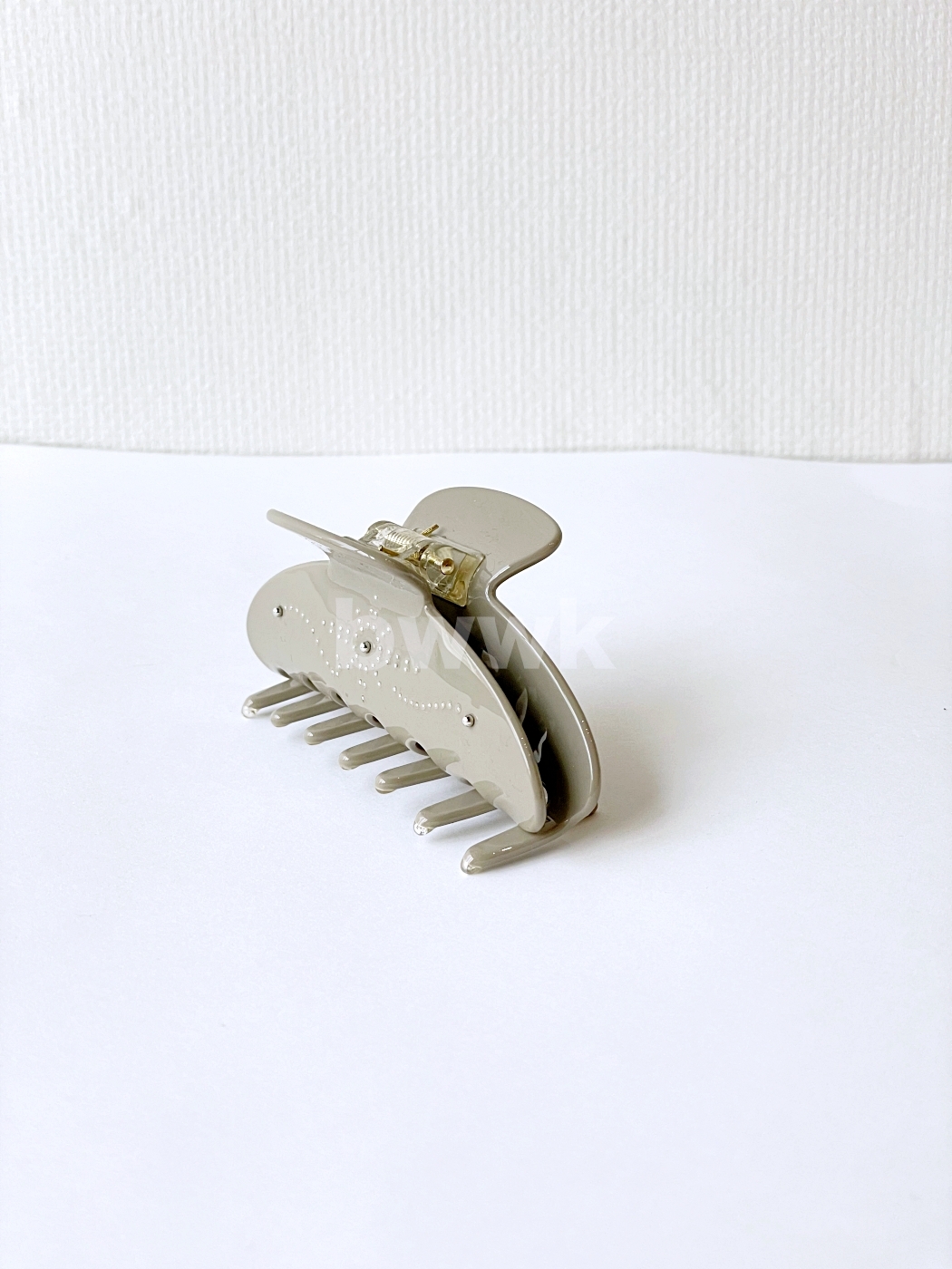 莫蘭迪色系鑲鑽抓夾-大象灰