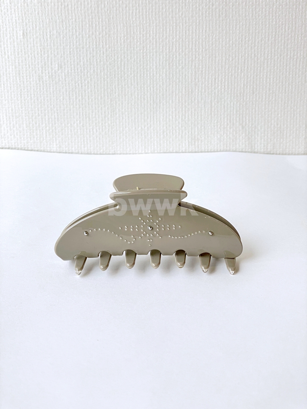 莫蘭迪色系鑲鑽抓夾-大象灰