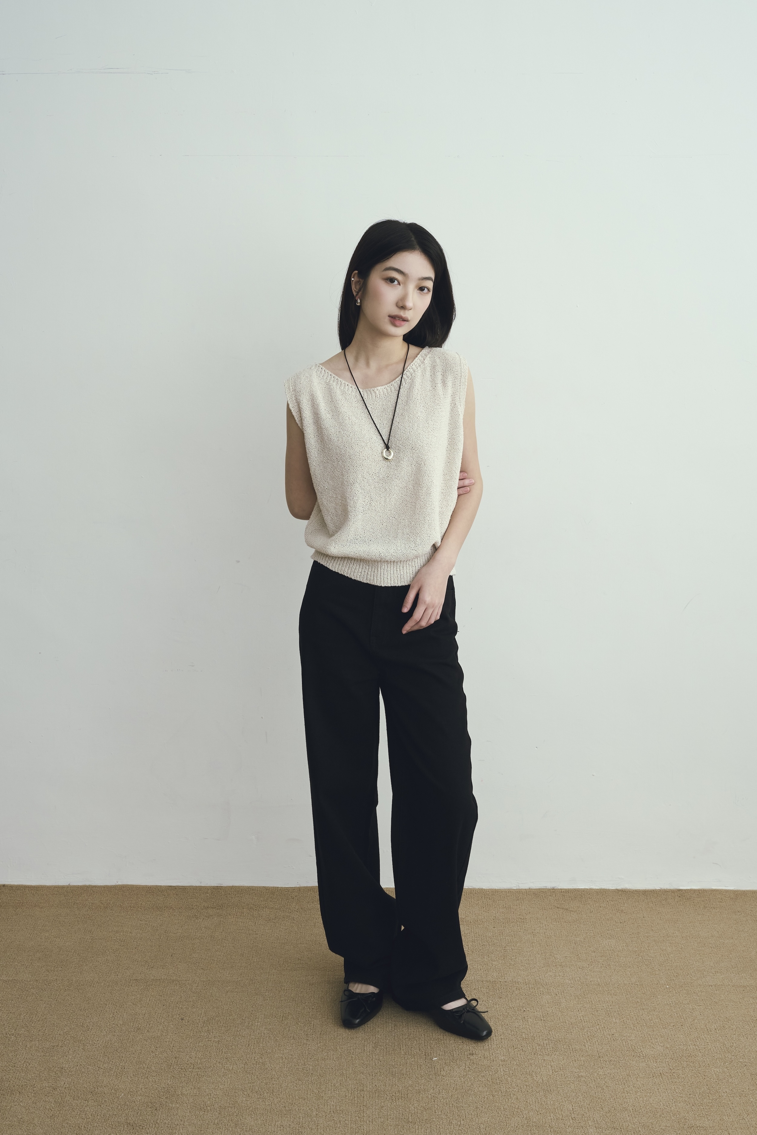 guten made/捨不得換 極致長腿牛仔直筒褲-純黑