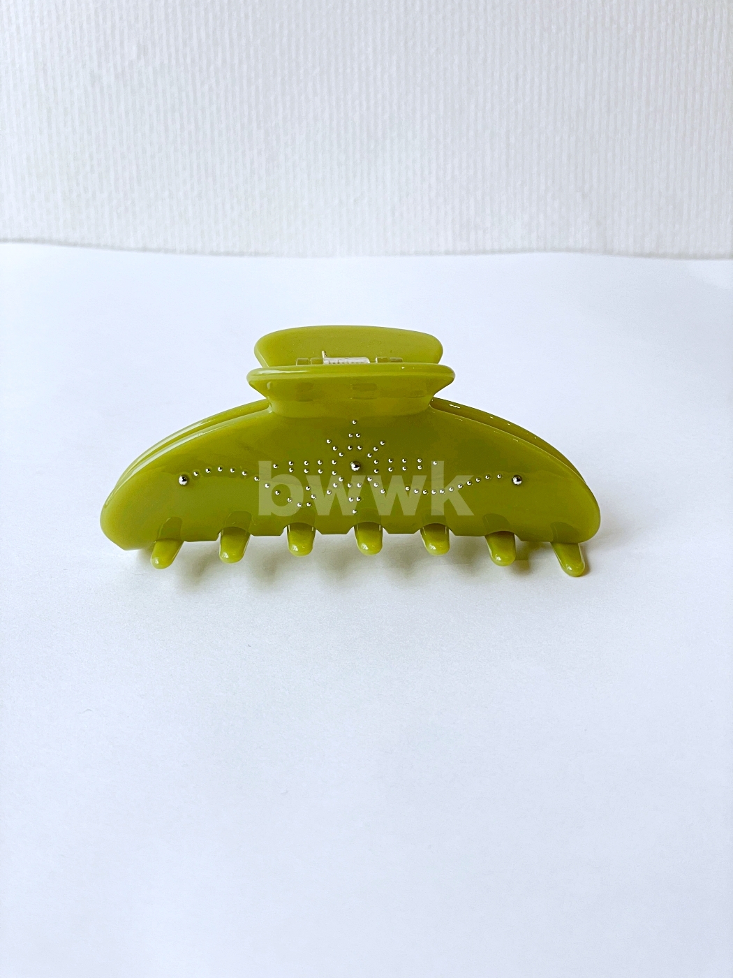 莫蘭迪色系鑲鑽抓夾-橄欖綠