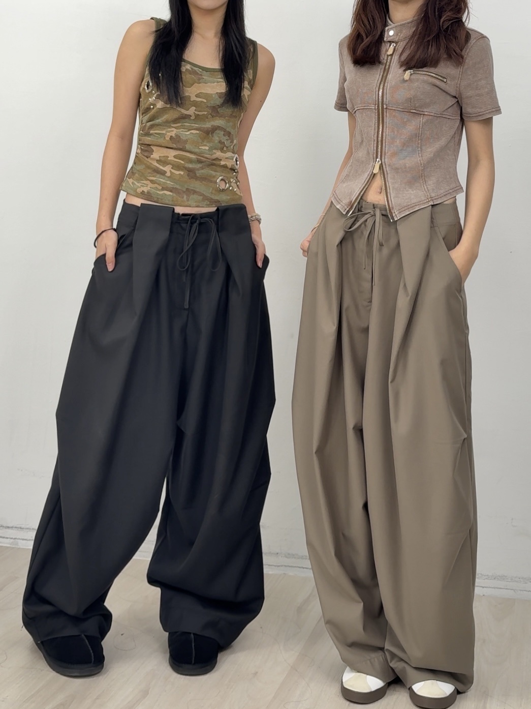 B147抗皺傘兵西裝彎刀褲