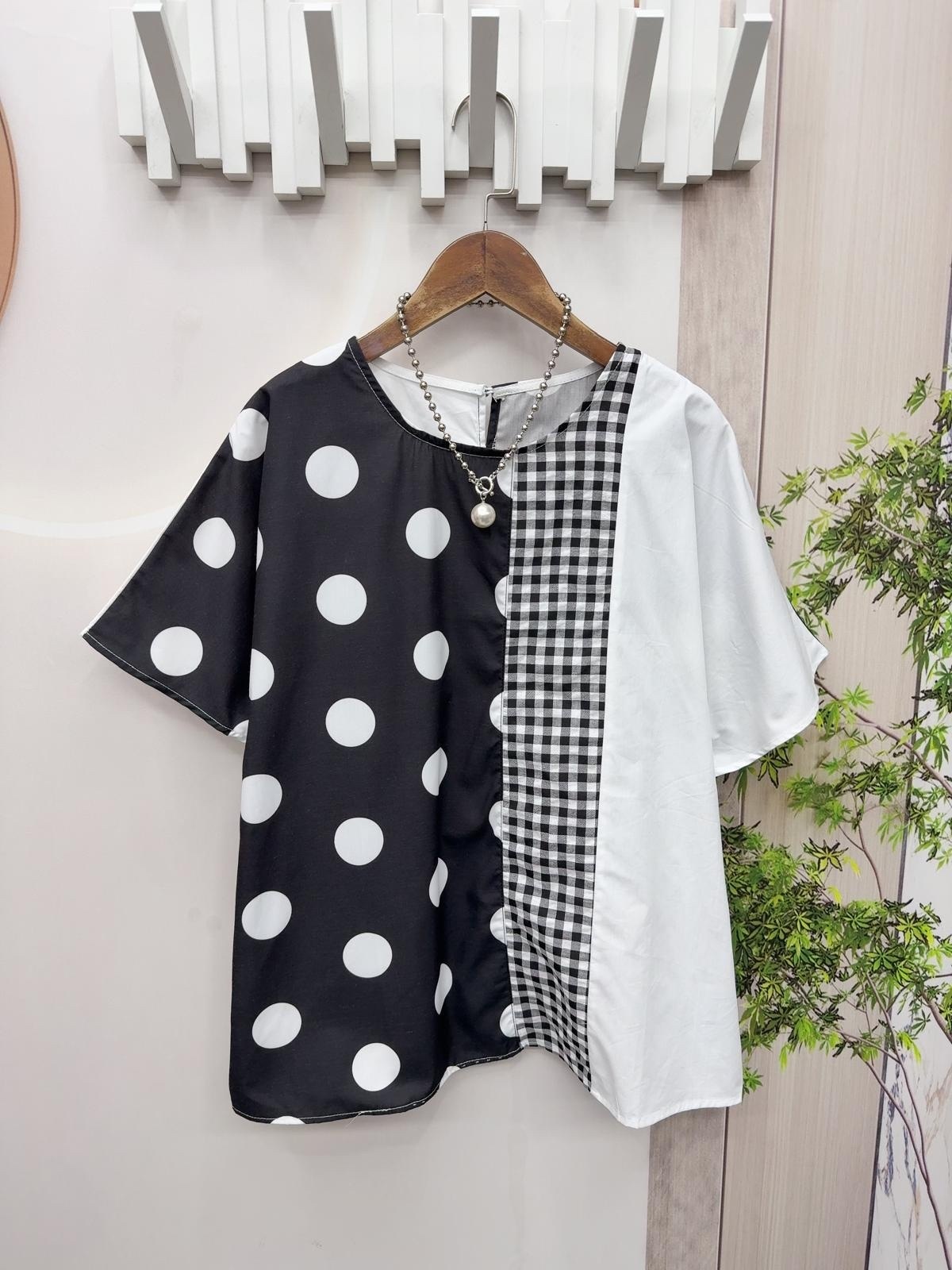 韓國波點圖案top ～158U