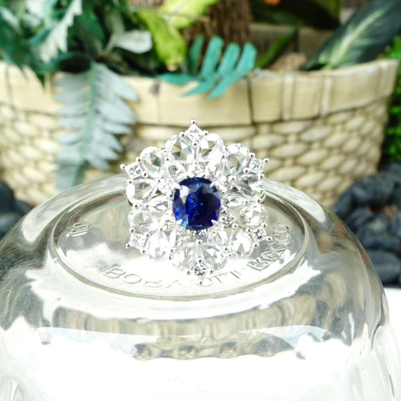 1.28ct皇家藍藍寶石鑽石18K金戒指/吊墜 - 兩用款 (帶證書)