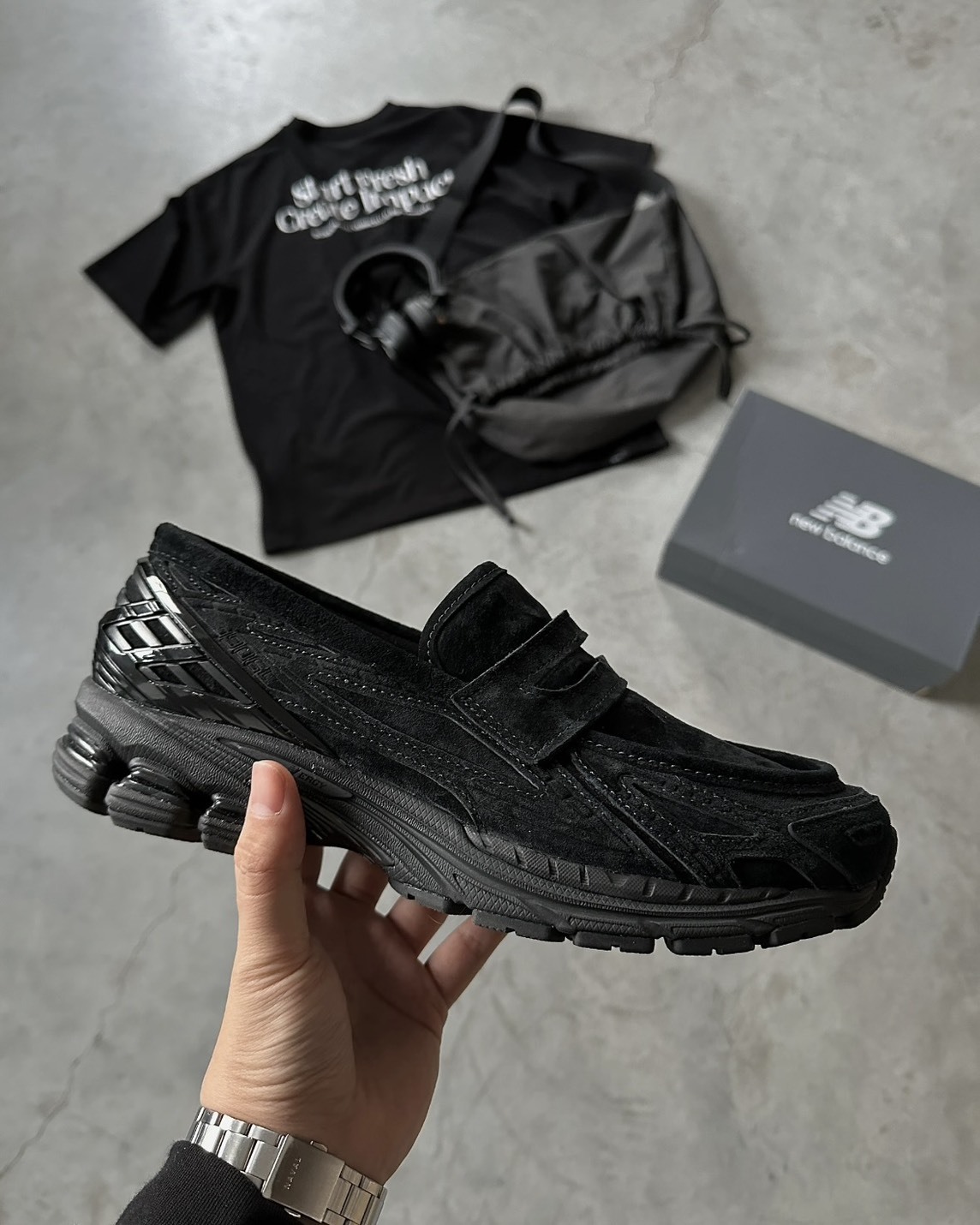 <奇蹟降價>New Balance 1906L Suede Black 麂皮 樂福鞋 低調黑