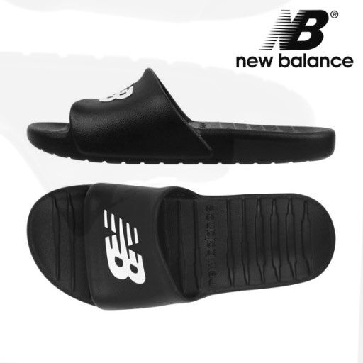 【Luxury】 現貨出清特價優惠 New Balance NB拖鞋 男女 防水 拖鞋 涼拖鞋 黑 SUF100BK-D