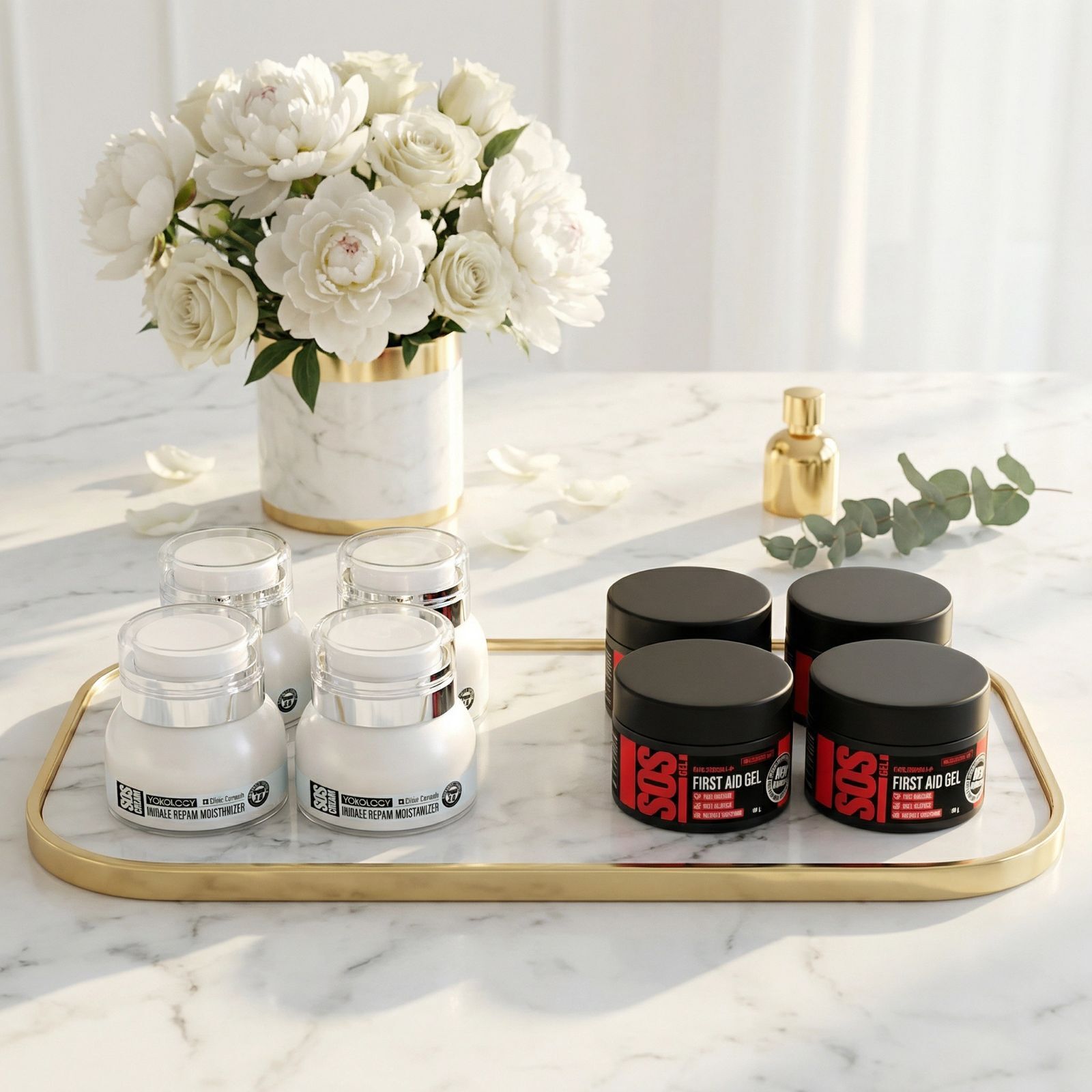 【4+4套裝】保濕紓敏軟霜SOS Cream ＋ SOS Gel 2.0'急救皮膚修復啫喱