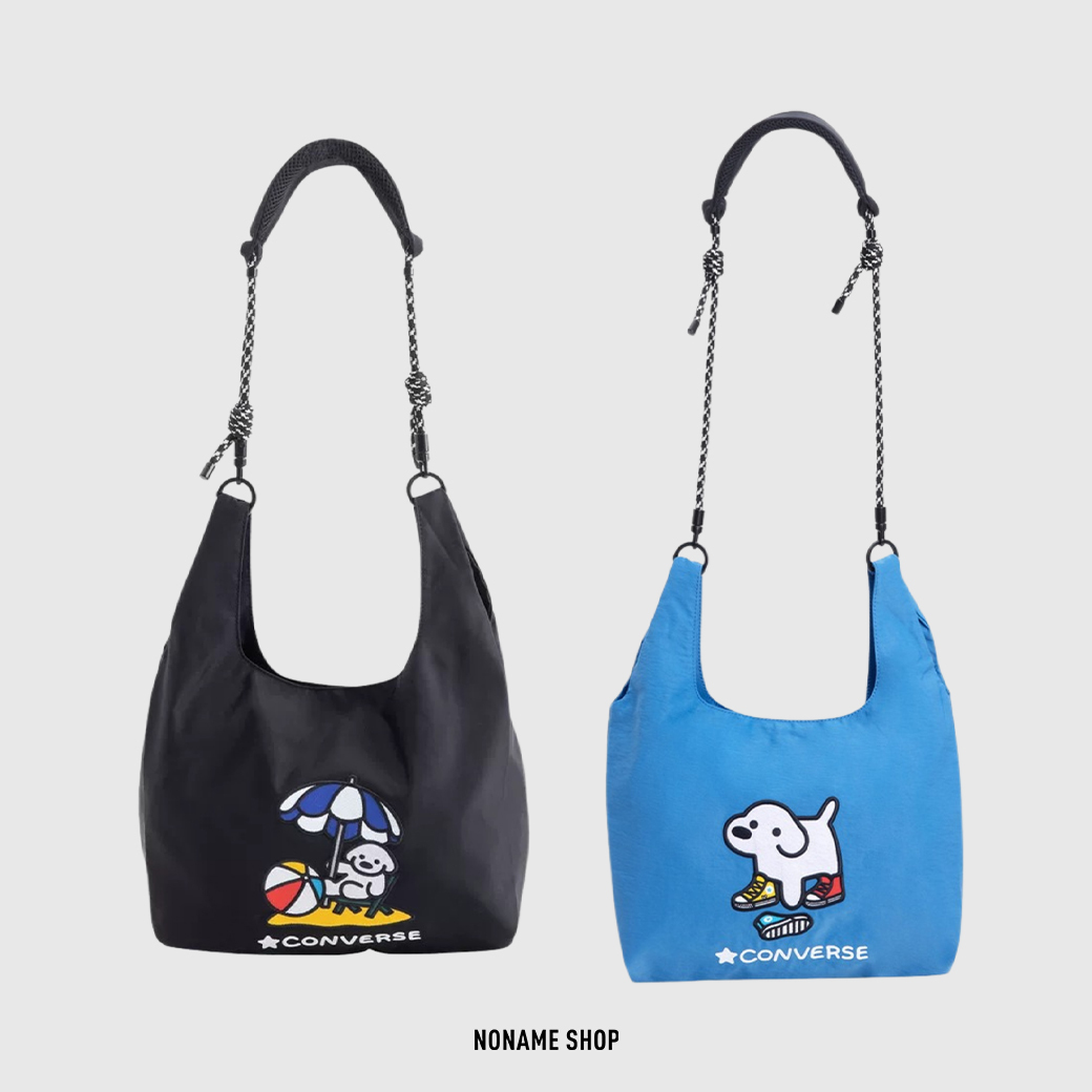 CONVERSE X 日本插畫家 MATSUI 療癒 聯名系列 狗狗插畫 單肩包 托特包 兩色