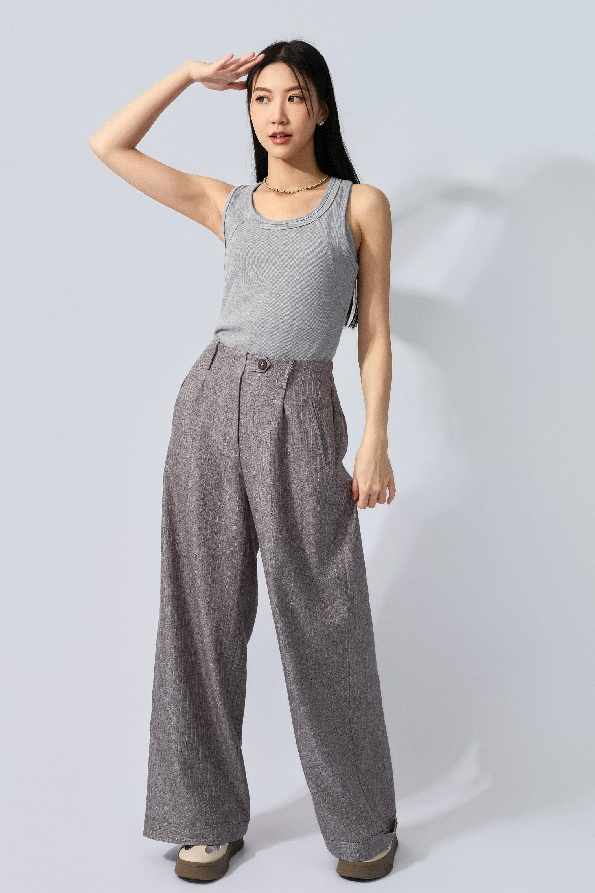 鏤空背幼坑羅紋背心（預購產品）