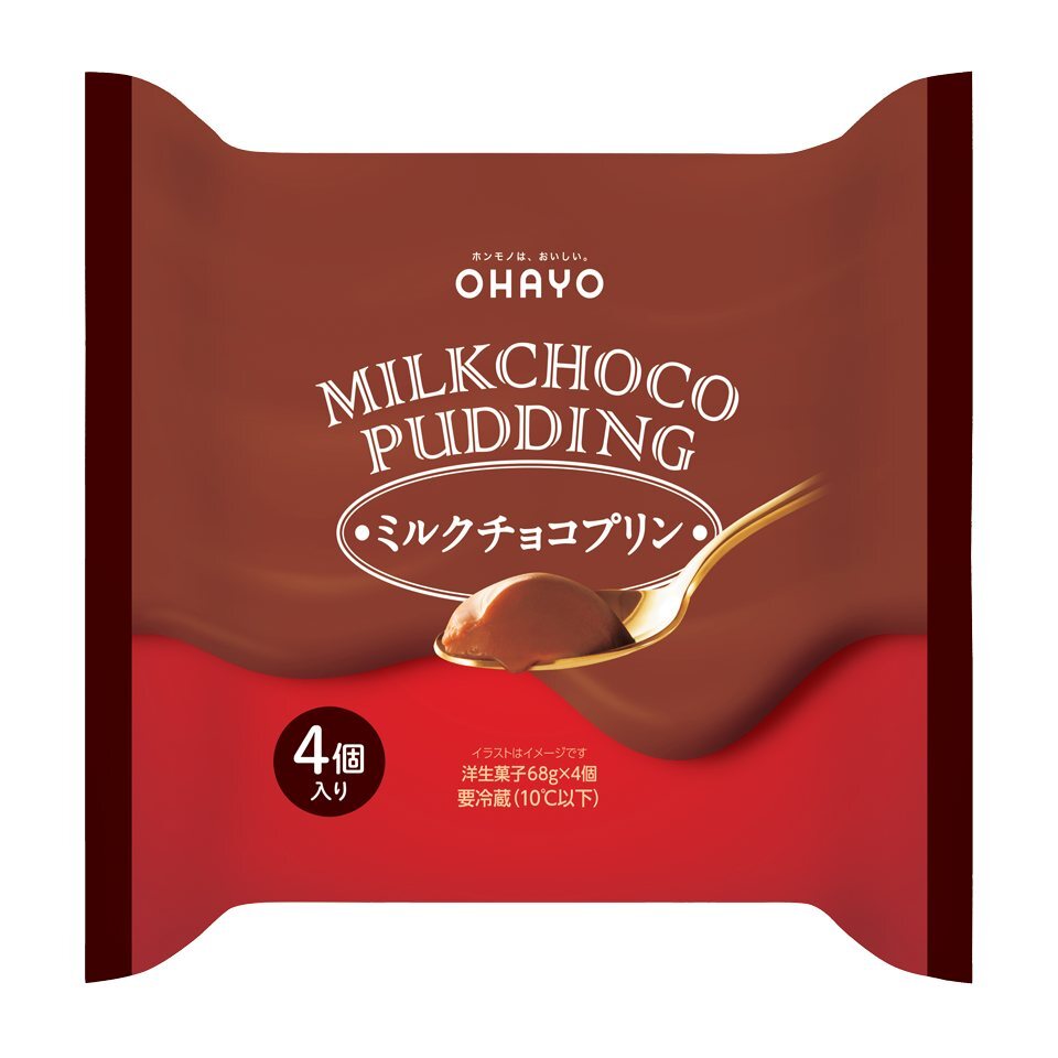 【Chill貨】0416 HKTVMall直播 日本OHAYO 朱古力牛奶布甸 4入