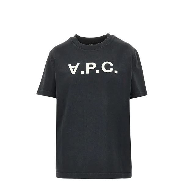 A.P.C Paris 大LOGO植絨字樣短袖【COHMBM26384.TZD】