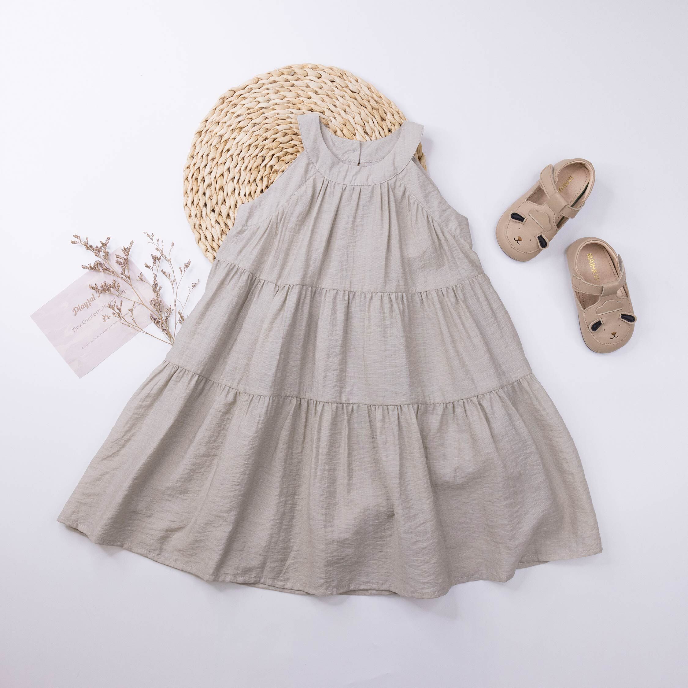 【H50126】氣質韓系削肩層次洋裝