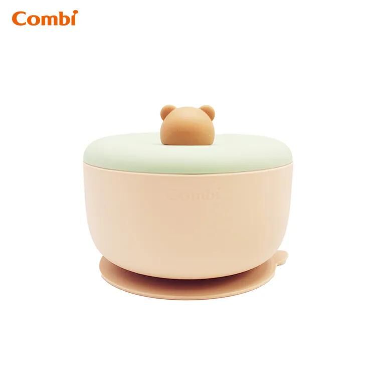 Combi 小熊鉑金矽膠吸盤餐碗-81405