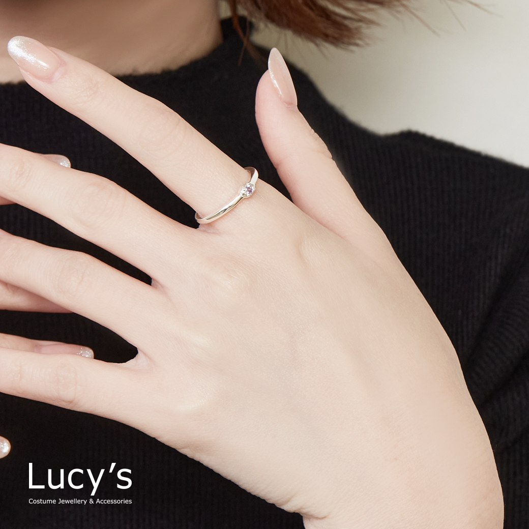 925純銀 紫色浪漫 戒指 (127411)