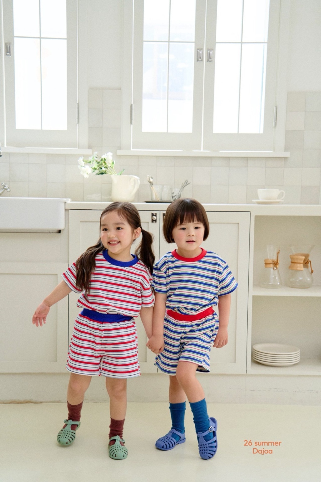 韓國🇰🇷Dajoa 條紋車車印花套裝(5-13)