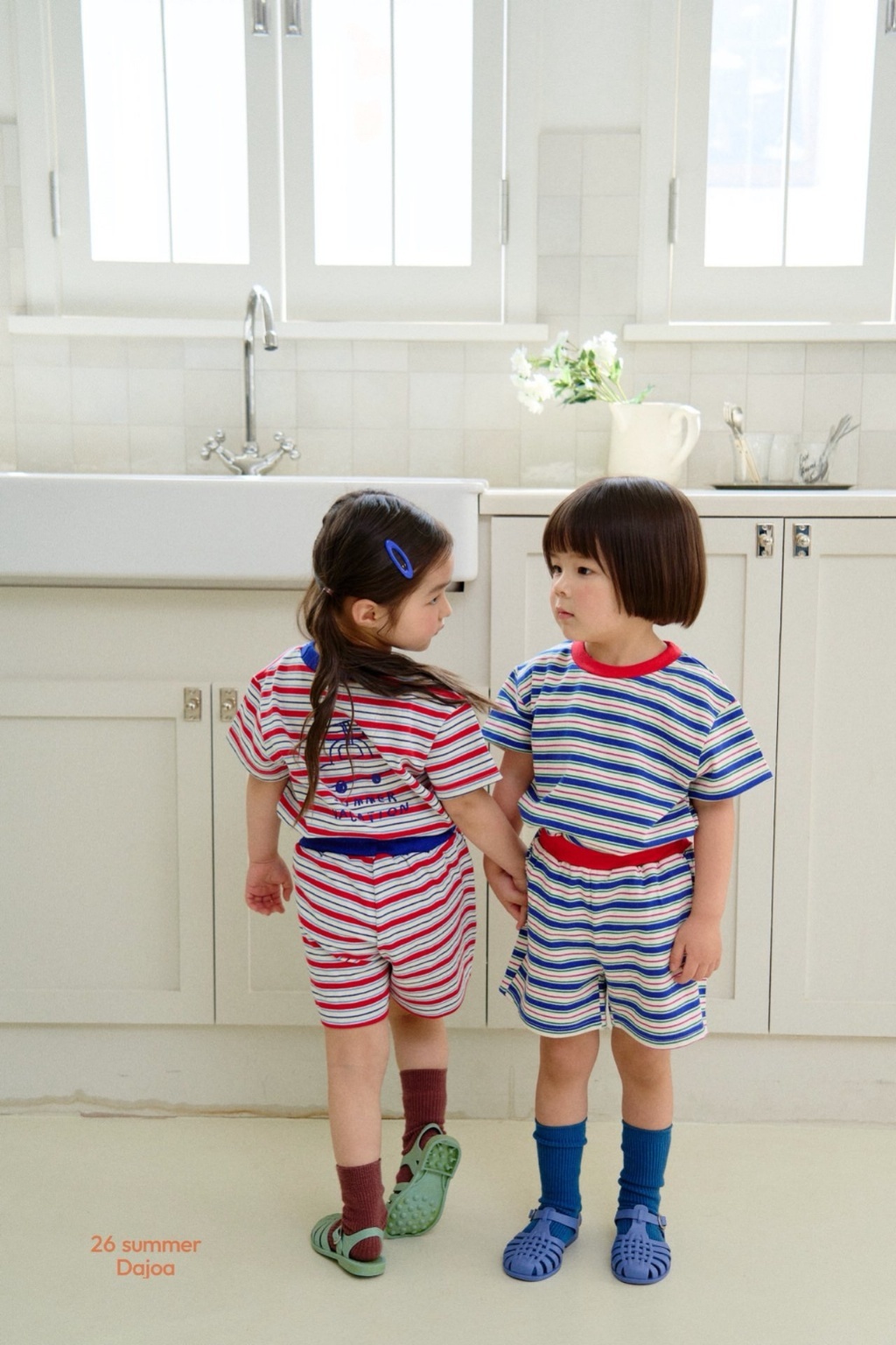 韓國🇰🇷Dajoa 條紋車車印花套裝(5-13)