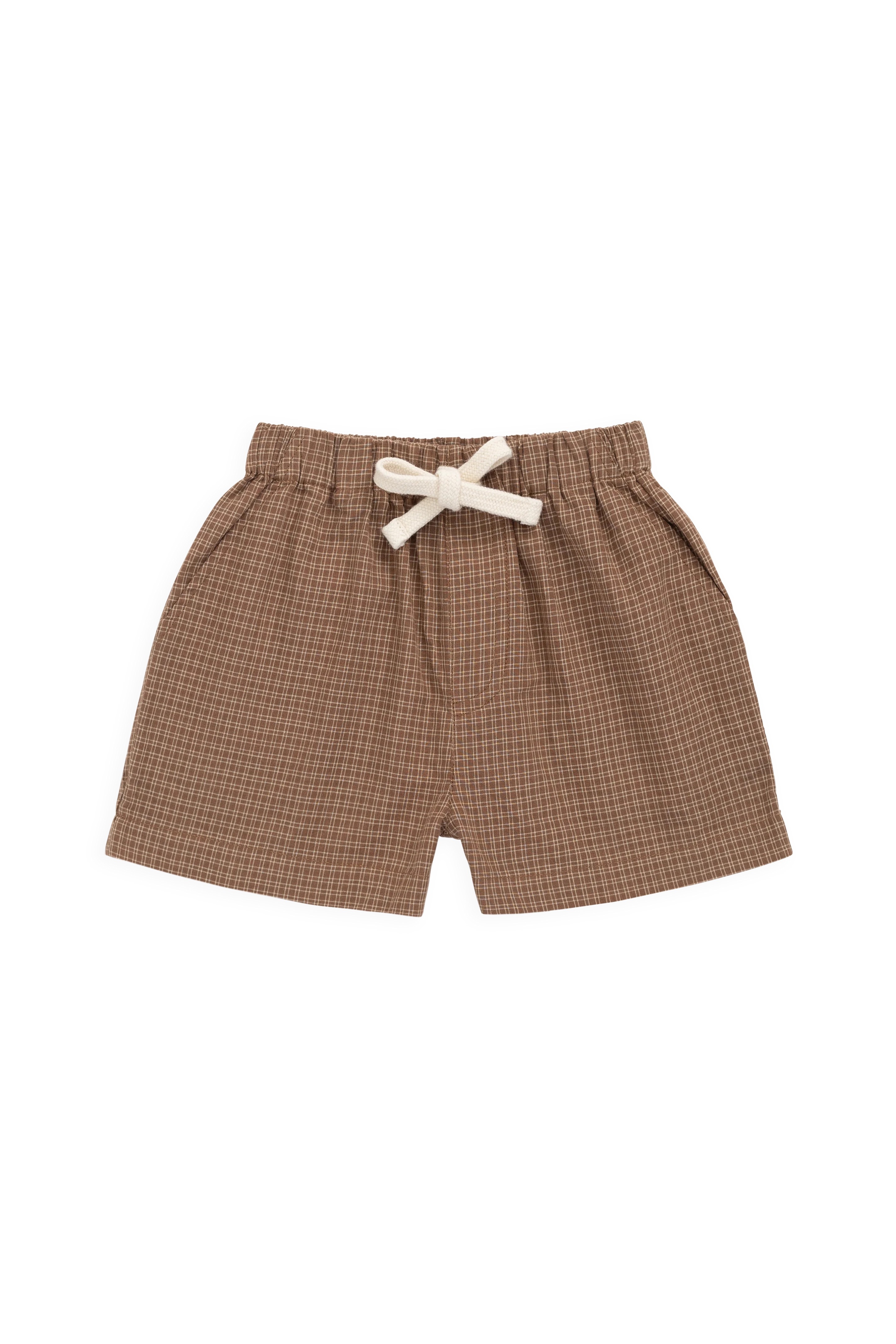 【預購】JAMIE KAY -Organic Cotton Louis Short - Double Windowpane Check Oud（Hay）