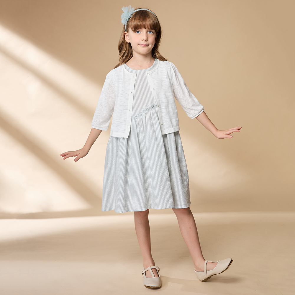 PIPPY 氣質款圓領長袖針織外套 米白