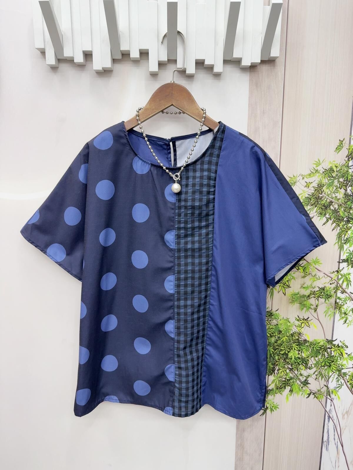 韓國波點圖案top~158U