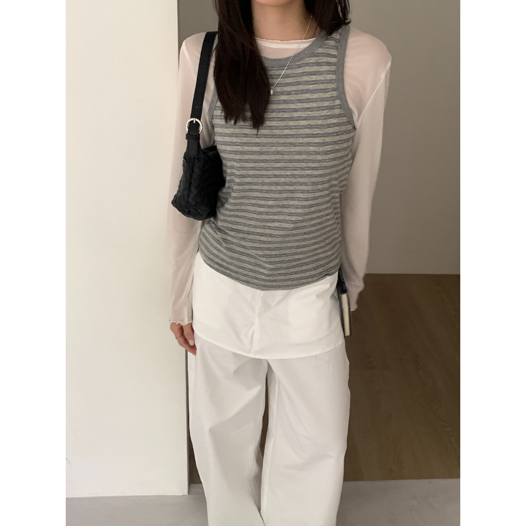 現貨 A31 韓系感get！細橫條坦克背心 #8535