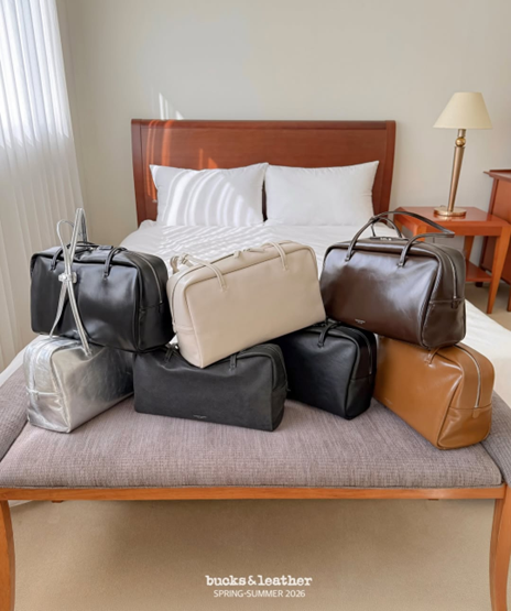 YE039 bucks&leather 法式吐司包 大號 約長 33cm × 高 20cm，底寬 12cm