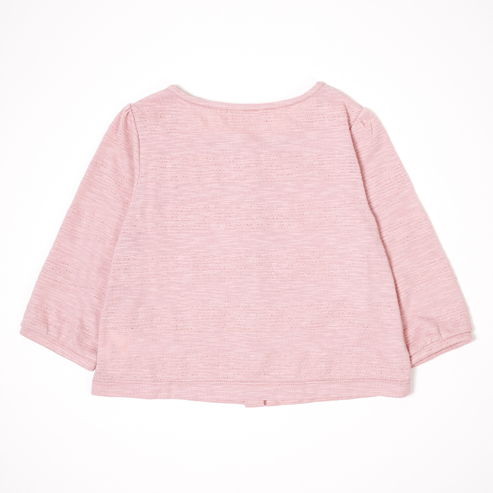 PIPPY 氣質款圓領長袖針織外套 粉