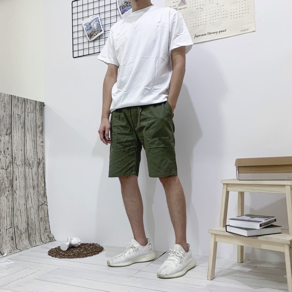 工作短褲 休閒短褲 素面短褲 膝上休閒短褲 1662