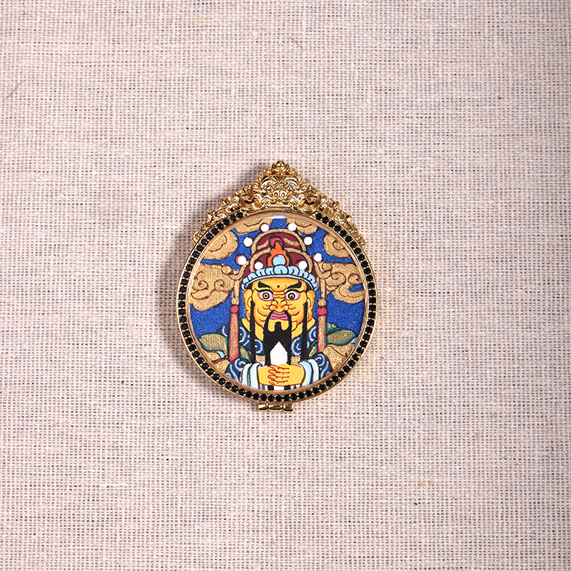 A36—五臺山龍五爺純手繪唐卡背壇城唐卡