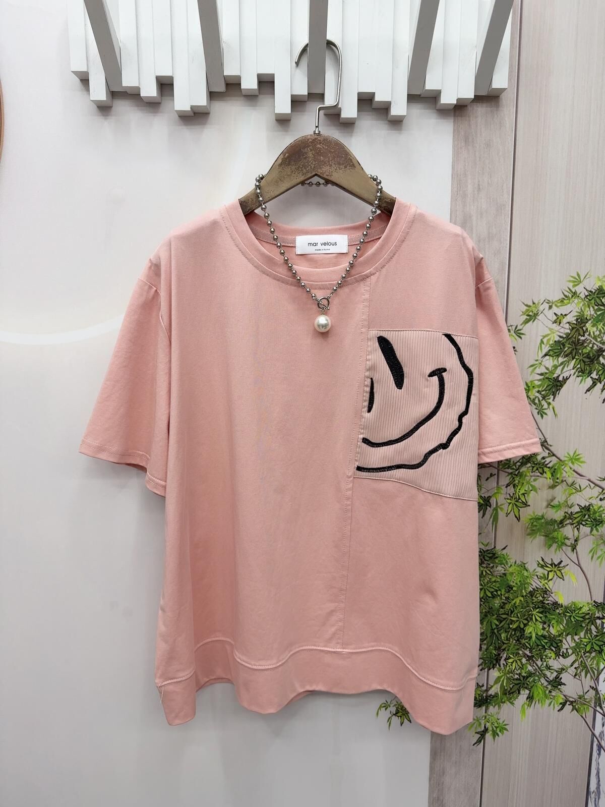 韓國哈哈笑圖案top~158Z