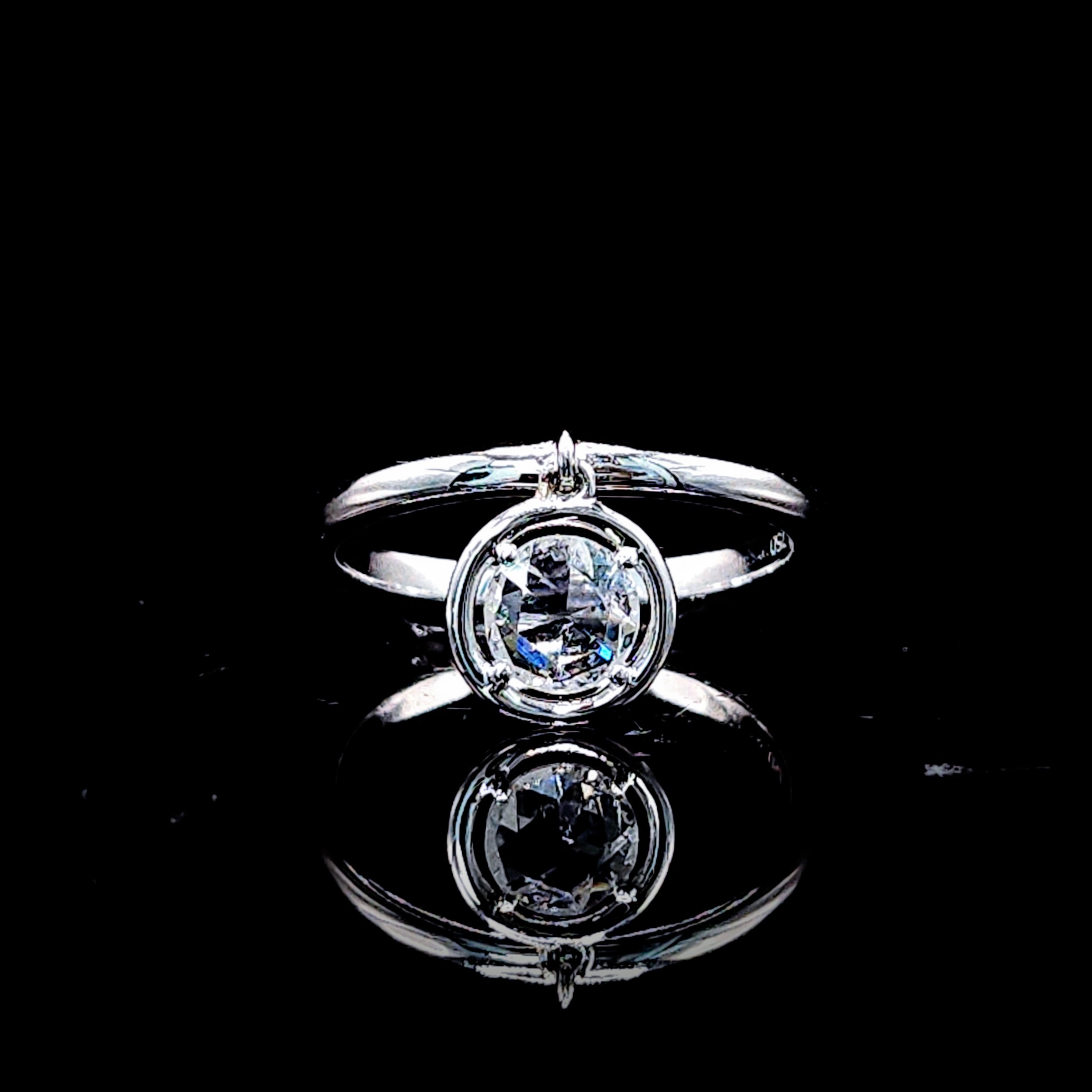 全新18K白金【單粒31份鑽石】戒指