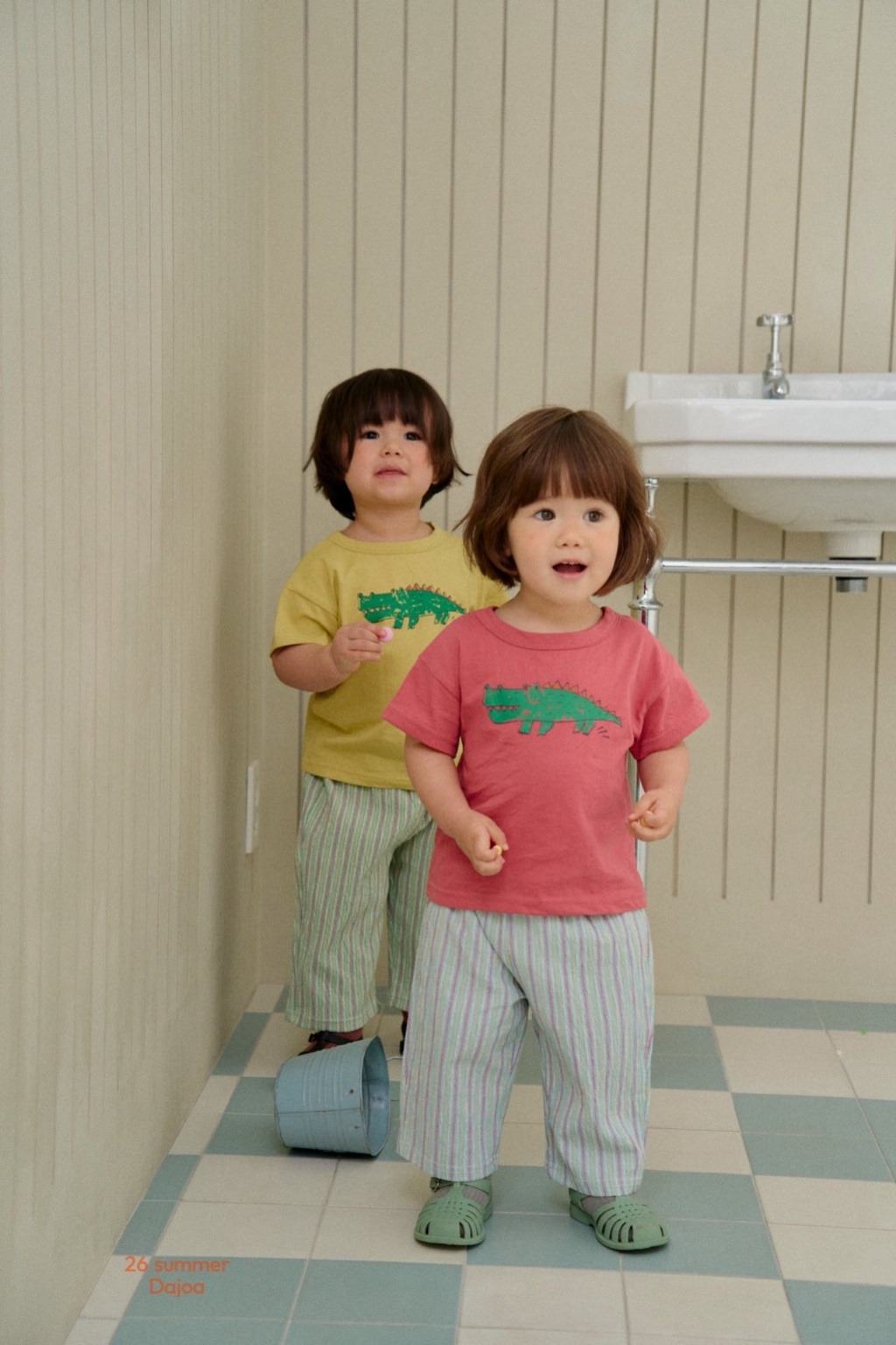 韓國🇰🇷Dajoa 鱷魚直條褲套裝(5-13)