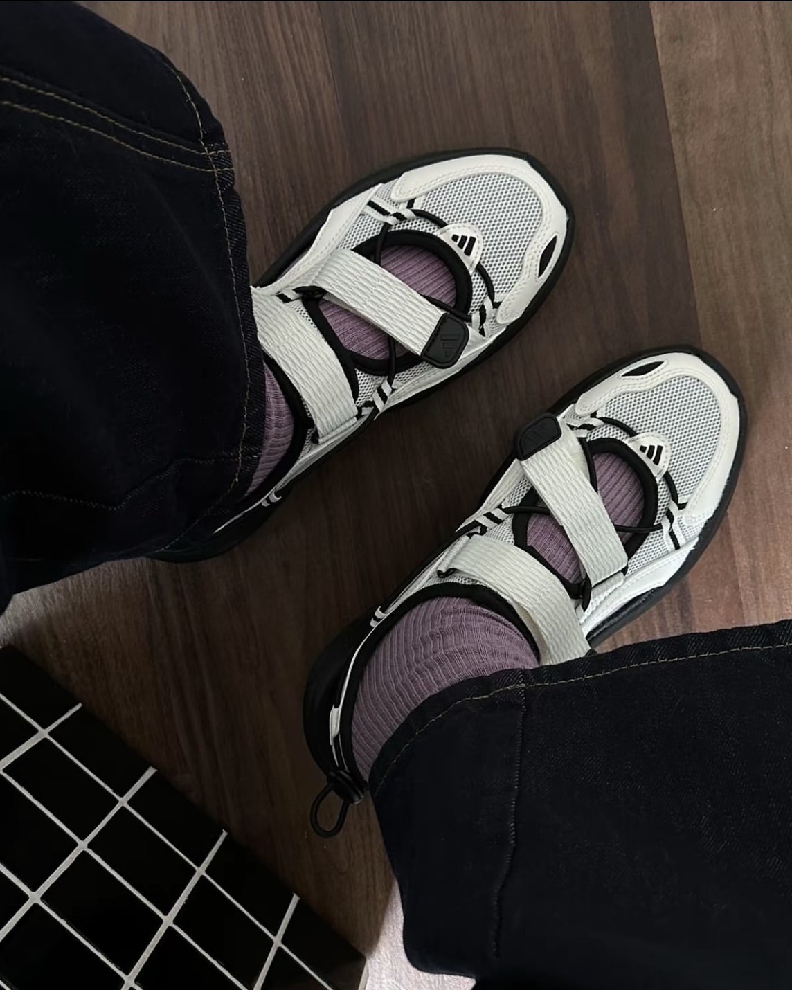 【預購】ADIDAS OZWAVE SANDAL 瑪莉珍涼鞋 白黑色 JS4584