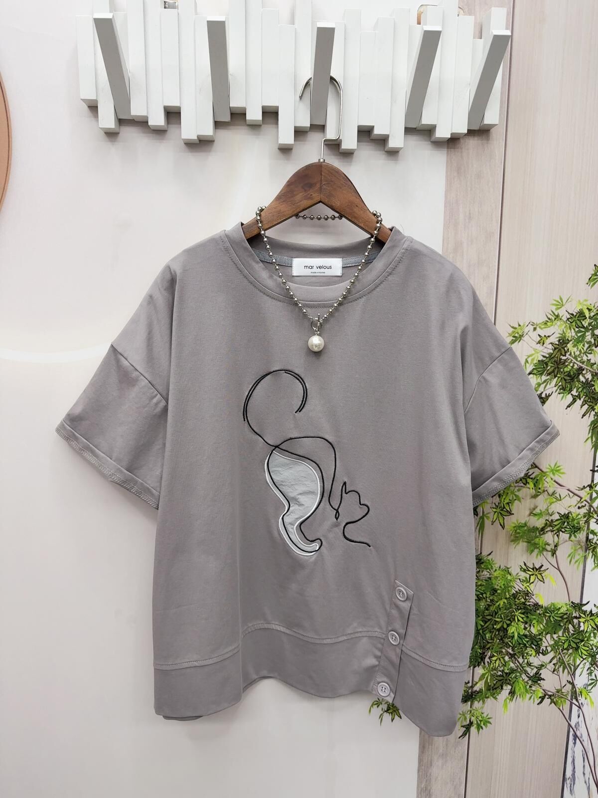 韓國貓圖案top~158AC