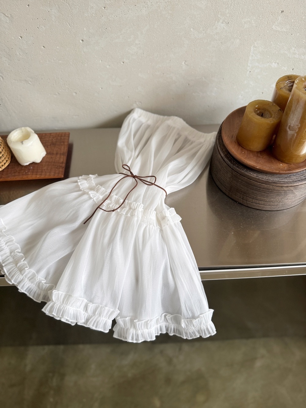 米白色浪花襯裙